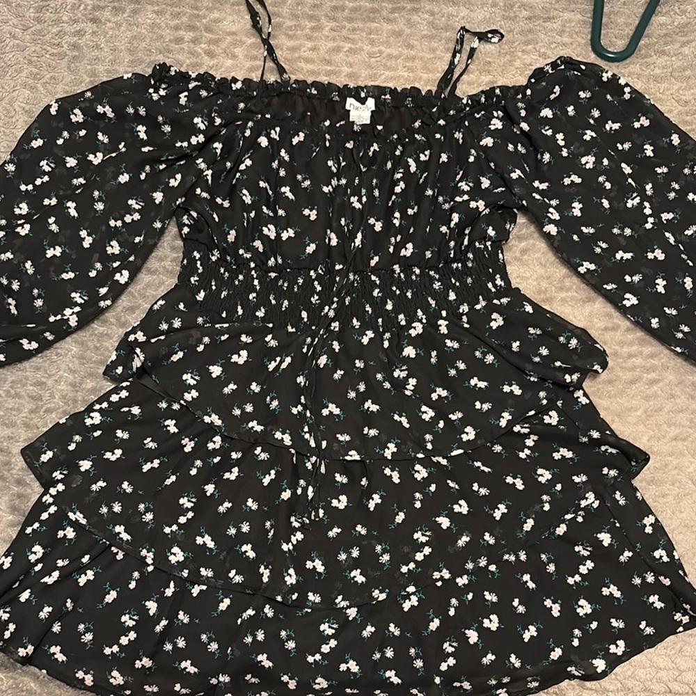 Floral Off-Shoulder Dress wore it one time